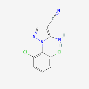 5-Amino-1-(2,6-dichlorophenyl)-1H-pyrazole-4-carbonitrile chemical structure (CAS 792953-01-6)