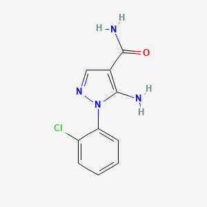 5-Amino-1-(2-chlorophenyl)-1H-pyrazole-4-carboxamide chemical structure (CAS 792953-14-1)