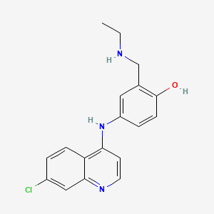 4-((7-Chloroquinolin-4-yl)amino)-2-((ethylamino)methyl)phenol chemical structure (CAS 79352-78-6)