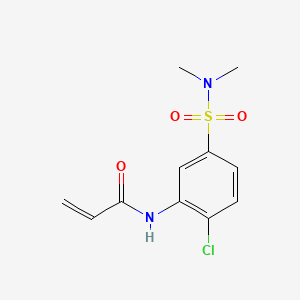 N-(2-Chloro-5-(N,N-dimethylsulfamoyl)phenyl)acrylamide chemical structure (CAS 793719-01-4)