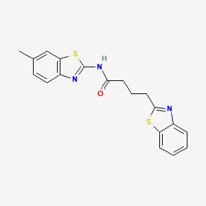 4-(Benzo[d]thiazol-2-yl)-N-(6-methylbenzo[d]thiazol-2-yl)butanamide chemical structure (CAS 793731-79-0)