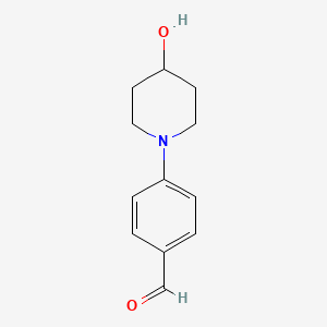 4-(4-Hydroxypiperidin-1-yl)benzaldehyde chemical structure (CAS 79421-44-6)