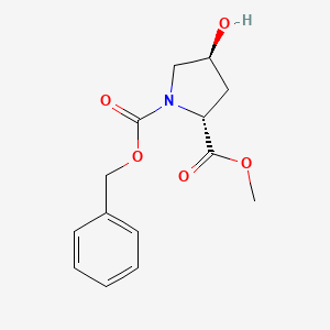 (2R,4S)-1-Benzyl 2-methyl 4-hydroxypyrrolidine-1,2-dicarboxylate chemical structure (CAS 79433-95-7)