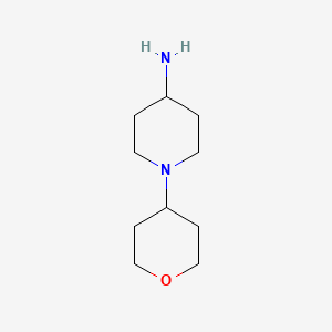 1-(Tetrahydro-2H-pyran-4-yl)piperidin-4-amine chemical structure (CAS 794471-13-9)