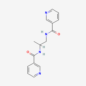 N,N′-(1-Methyl-1,2-ethanediyl)bis[3-pyridinecarboxamide] chemical structure (CAS 79455-30-4)