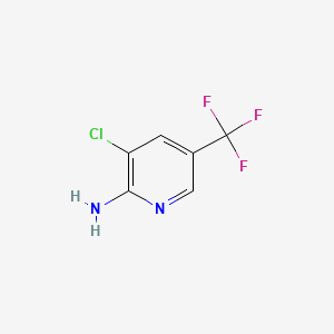 2-Amino-3-chloro-5-(trifluoromethyl)pyridine chemical structure (CAS 79456-26-1)
