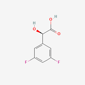 (R)-2-(3,5-Difluorophenyl)-2-hydroxyacetic acid chemical structure (CAS 794566-88-4)