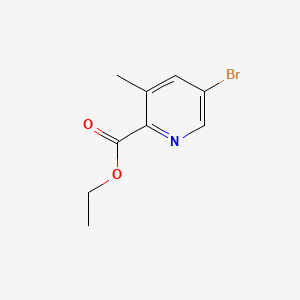 Ethyl 5-bromo-3-methylpicolinate chemical structure (CAS 794592-13-5)