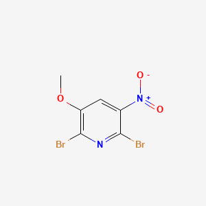 2,6-Dibromo-3-methoxy-5-nitropyridine chemical structure (CAS 79491-46-6)