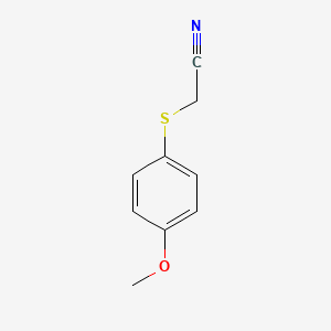 2-((4-Methoxyphenyl)thio)acetonitrile chemical structure (CAS 79506-66-4)