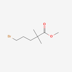 Methyl 5-bromo-2,2-dimethylpentanoate chemical structure (CAS 79520-52-8)