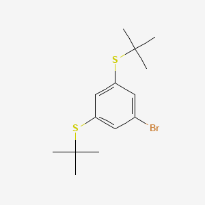 1-Bromo-3,5-bis(tert-butylthio)benzene chemical structure (CAS 795274-44-1)