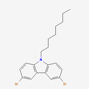3,6-Dibromo-9-octyl-9H-carbazole chemical structure (CAS 79554-93-1)