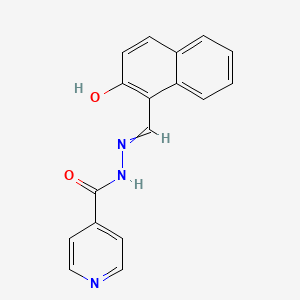 N'-((2-Hydroxynaphthalen-1-yl)methylene)isonicotinohydrazide chemical structure (CAS 796-42-9)