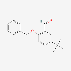 2-(Benzyloxy)-5-(tert-butyl)benzaldehyde chemical structure (CAS 796047-09-1)