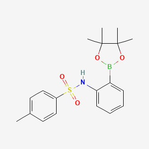 4-Methyl-N-(2-(4,4,5,5-tetramethyl-1,3,2-dioxaborolan-2-yl)phenyl)benzenesulfonamide chemical structure (CAS 796061-07-9)