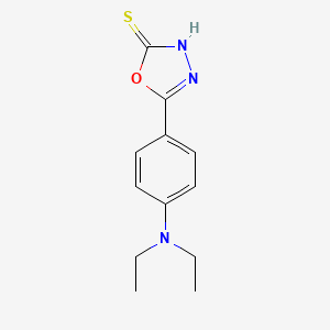 5-[4-(Diethylamino)phenyl]-1,3,4-oxadiazole-2-thiol chemical structure (CAS 796067-55-5)