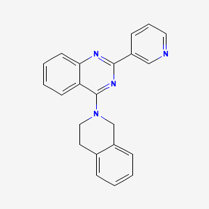 4-(3,4-Dihydroisoquinolin-2(1H)-yl)-2-(pyridin-3-yl)quinazoline chemical structure (CAS 796079-91-9)
