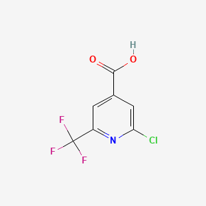 2-Chloro-6-(trifluoromethyl)isonicotinic acid chemical structure (CAS 796090-23-8)