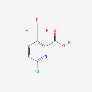 6-Chloro-3-(trifluoromethyl)pyridine-2-carboxylic acid chemical structure (CAS 796090-24-9)