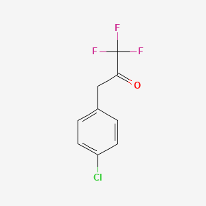 3-(4-Chlorophenyl)-1,1,1-trifluoropropan-2-one chemical structure (CAS 79611-55-5)