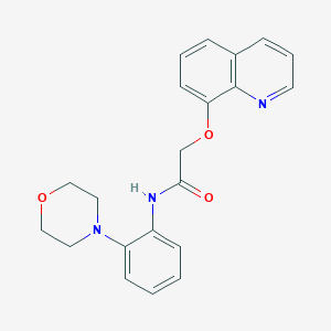 N-(2-Morpholinophenyl)-2-(quinolin-8-yloxy)acetamide chemical structure (CAS 796119-18-1)