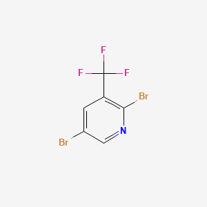 2,5-Dibromo-3-(trifluoromethyl)pyridine chemical structure (CAS 79623-39-5)