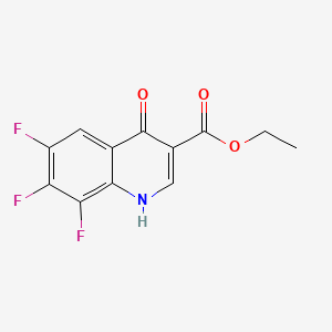 Ethyl 6,7,8-trifluoro-4-oxo-1,4-dihydroquinoline-3-carboxylate chemical structure (CAS 79660-46-1)