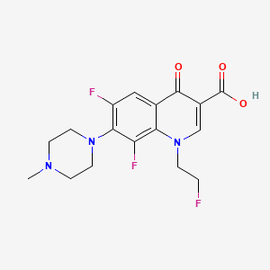 6,8-Difluoro-1-(2-fluoroethyl)-7-(4-methylpiperazin-1-yl)-4-oxo-1,4-dihydroquinoline-3-carboxylic acid chemical structure (CAS 79660-72-3)