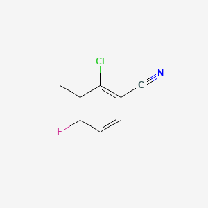 2-Chloro-4-fluoro-3-methylbenzonitrile chemical structure (CAS 796600-15-2)