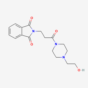 2-(3-(4-(2-Hydroxyethyl)piperazin-1-yl)-3-oxopropyl)isoindoline-1,3-dione chemical structure (CAS 796888-73-8)