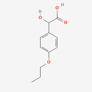 2-Hydroxy-2-(4-propoxyphenyl)acetic acid chemical structure (CAS 79694-16-9)