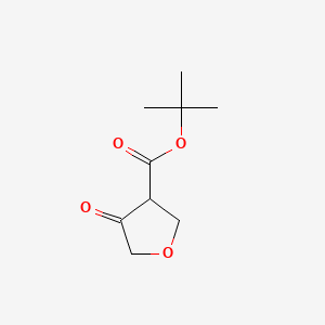 tert-Butyl 4-oxotetrahydrofuran-3-carboxylate chemical structure (CAS 797038-32-5)