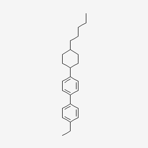 4-Ethyl-4'-(trans-4-pentylcyclohexyl)-1,1'-biphenyl chemical structure (CAS 79709-85-6)