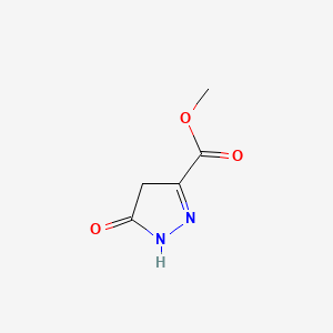 Methyl 5-oxo-4,5-dihydro-1H-pyrazole-3-carboxylate chemical structure (CAS 79746-67-1)
