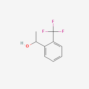 1-[2-(Trifluoromethyl)phenyl]ethanol chemical structure (CAS 79756-81-3)