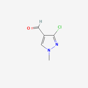 3-Chloro-1-methyl-1H-pyrazole-4-carbaldehyde chemical structure (CAS 797798-26-6)
