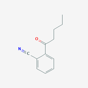 2-Pentanoylbenzonitrile chemical structure (CAS 79784-55-7)