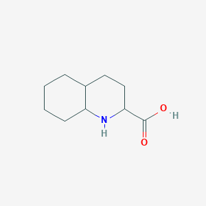 Decahydroquinoline-2-carboxylic acid chemical structure (CAS 79799-18-1)