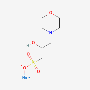 Sodium 2-hydroxy-3-morpholinopropane-1-sulfonate chemical structure (CAS 79803-73-9)