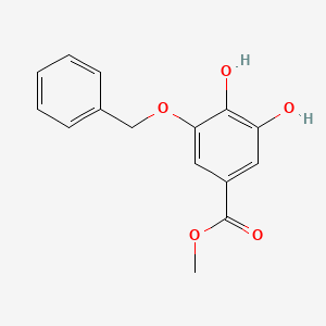 Methyl 3-(benzyloxy)-4,5-dihydroxybenzoate chemical structure (CAS 79831-86-0)