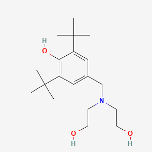 2,2'-((3,5-di-tert-Butyl-4-hydroxybenzyl)azanediyl)bis(ethan-1-ol) chemical structure (CAS 799-25-7)