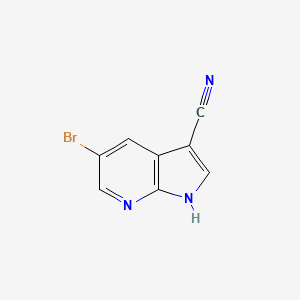5-Bromo-1H-pyrrolo[2,3-b]pyridine-3-carbonitrile chemical structure (CAS 799270-07-8)