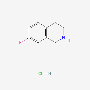 7-Fluoro-1,2,3,4-tetrahydroisoquinoline hydrochloride chemical structure (CAS 799274-06-9)