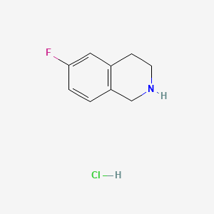 6-Fluoro-1,2,3,4-tetrahydroisoquinoline hydrochloride chemical structure (CAS 799274-08-1)