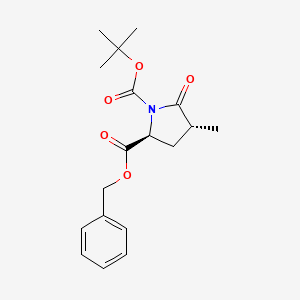 2-Benzyl 1-(tert-butyl) (2S,4R)-4-methyl-5-oxopyrrolidine-1,2-dicarboxylate chemical structure (CAS 799764-85-5)