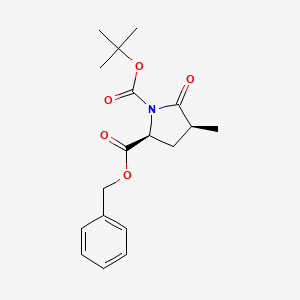 2-Benzyl 1-(tert-butyl) (2S,4S)-4-methyl-5-oxopyrrolidine-1,2-dicarboxylate chemical structure (CAS 799764-90-2)
