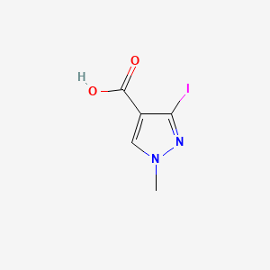 3-Iodo-1-methyl-1H-pyrazole-4-carboxylic acid chemical structure (CAS 799835-40-8)