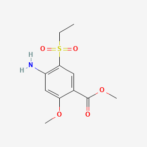 Methyl 4-amino-5-(ethylsulfonyl)-2-methoxybenzoate chemical structure (CAS 80036-89-1)