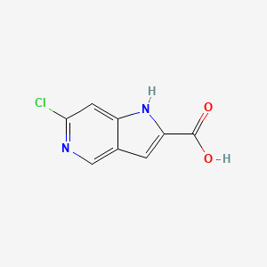 6-Chloro-1H-pyrrolo[3,2-c]pyridine-2-carboxylic acid chemical structure (CAS 800401-54-1)